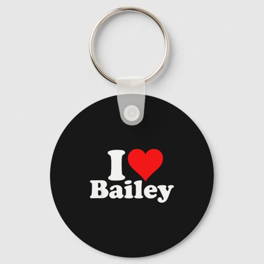 Porte-clés I Heart Love Bailey  (Recto)