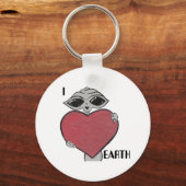 Porte-clés I Heart Love Earth Alien Porte - clé (Recto)