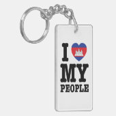 Porte-clés I Heart (Love) My Khmer People (Devant gauche)