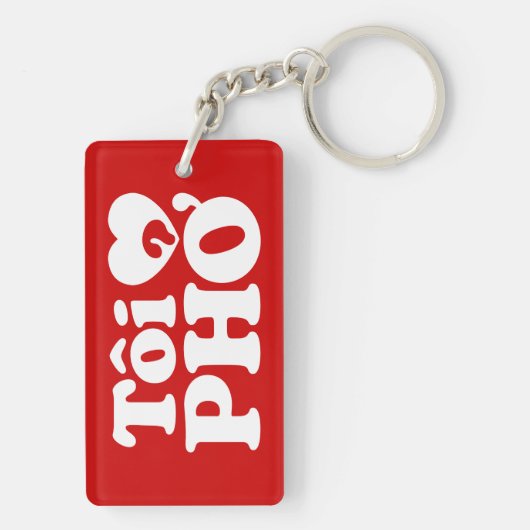 Porte-clés I Heart (Love) Pho (Tôi PHỞ) (Dos)