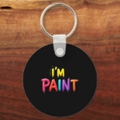 Porte-clés I Heart Love To Finger Paint I'm Paint Cute Couple (Recto)