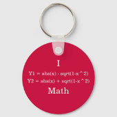 Porte-clés I Heart math (Recto)