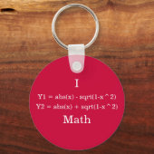 Porte-clés I Heart math (Recto)