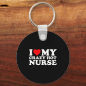 Porte-clés I Heart My Nurse Husband Wife Funny Matching Coupl (Recto)