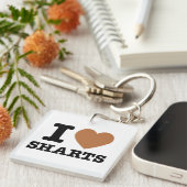 Porte-clés I Heart Sharts Funny Icon Graphisme (Devant Droit)