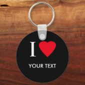 Porte-clés I HEART (votre texte) (Recto)