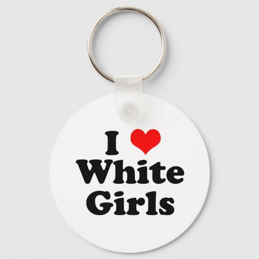 Porte-clés I Heart White Girls (Recto)