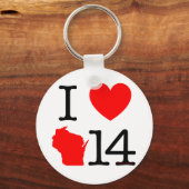 Porte-clés I Heart Wisconsin 14 (Recto)