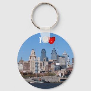 Porte-clés I horizon de Philly de coeur, plan rapproché