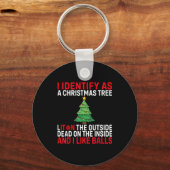Porte-clés I Identify As A Christmas Tree Lit On The Outside (Recto)