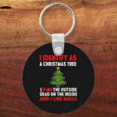 Porte-clés I Identify As A Christmas Tree Lit On The Outside  (Recto)
