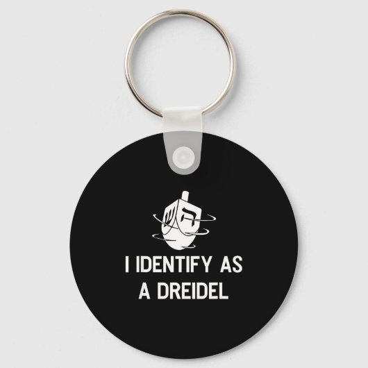 Porte-clés I Identify As A Dreidel Funny Hanukkah Gelt Menora (Recto)