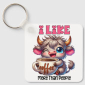 Porte-clés I Like Coffee More Than People (Recto)