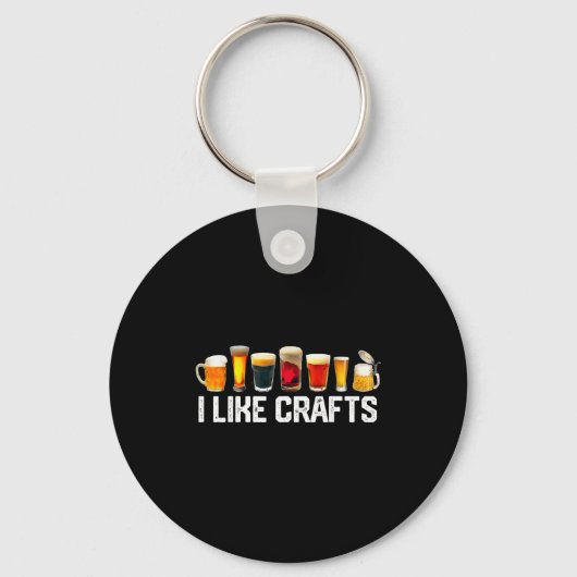 Porte-clés I Like Crafts Craft Beer Microbrew Hops Funny Gift (Recto)