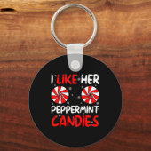 Porte-clés I Like Her Peppermint Candies Couple Matching Chri (Recto)