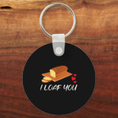 Porte-clés I Loaf You - Funny Pun Valentines Day  (Recto)