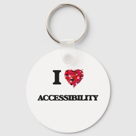 Porte-clés I Love Accessibilité (Recto)