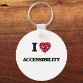 Porte-clés I Love Accessibilité (Recto)