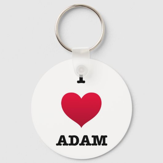 Porte-clés I Love Adam (Recto)