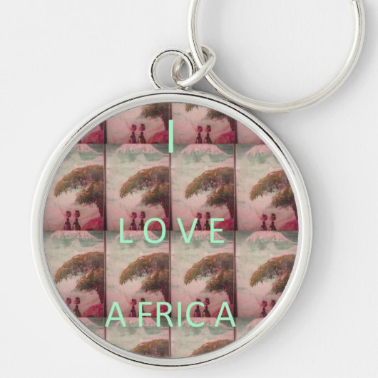 Porte-clés I Love Africa Hakuna Matata Kilimanjaro Mountain A (Devant)