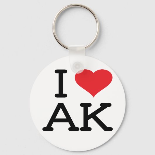 Porte-clés I Love AK - Coeur - Porte - clé (Recto)