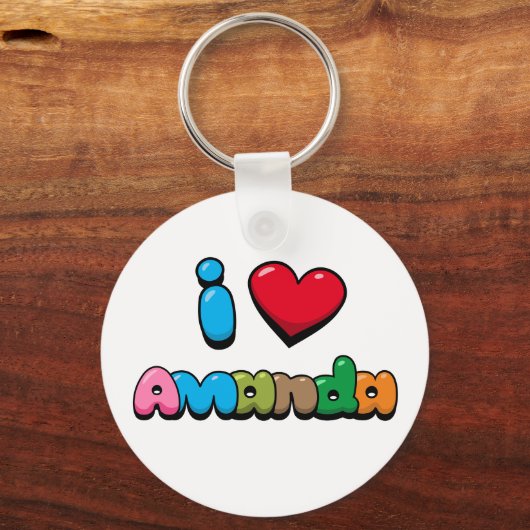 Porte-clés I Love Amanda (Verso)