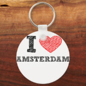 Porte-clés I Love Amsterdam (Recto)