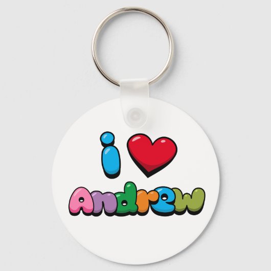 Porte-clés I Love Andrew (Verso)