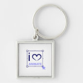 Porte-clés I Love Animate (Devant)