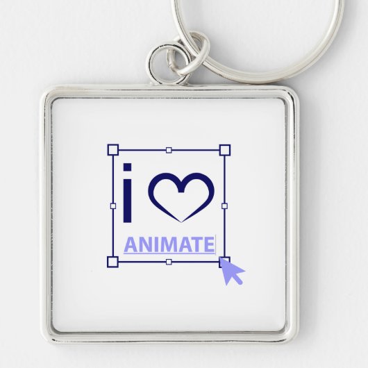 Porte-clés I Love Animate (Devant)