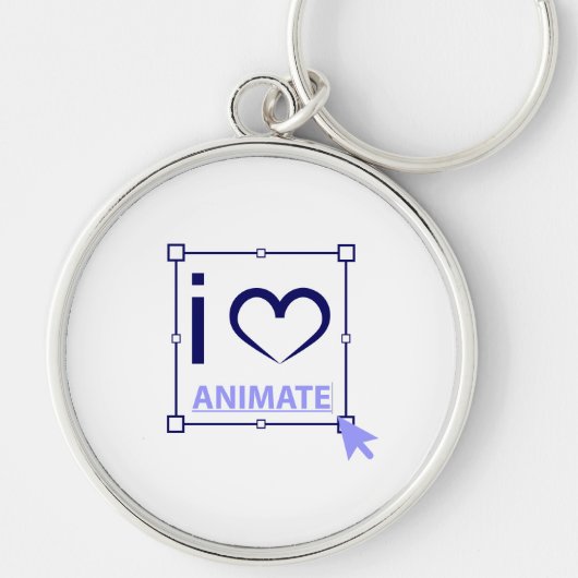 Porte-clés I Love Animate (Devant)