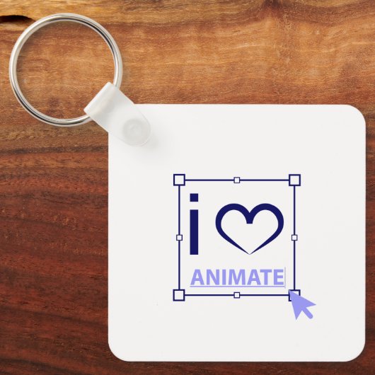 Porte-clés I Love Animate (Recto)