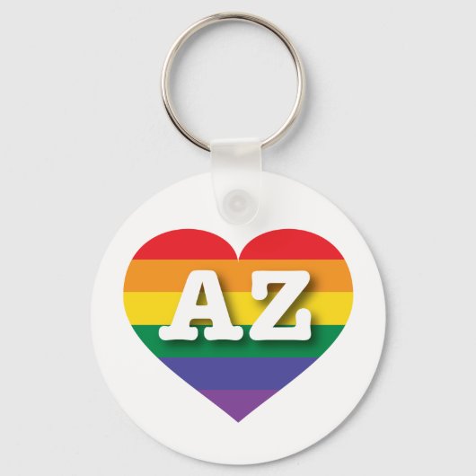 Porte-clés I Love Arizona Rainbow Heart (Recto)
