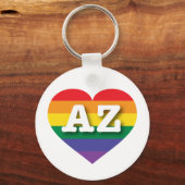 Porte-clés I Love Arizona Rainbow Heart (Recto)