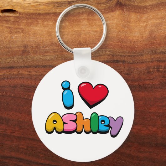Porte-clés I Love Ashley (Recto)