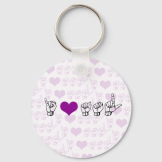 Porte-clés I Love ASL (American Sign Language) Porte - clé