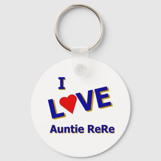 Porte-clés I Love Auntie Re conçu par Celeste Sheffey (Recto)