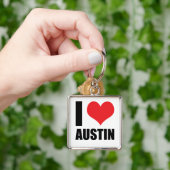 Porte-clés I Love Austin (main)