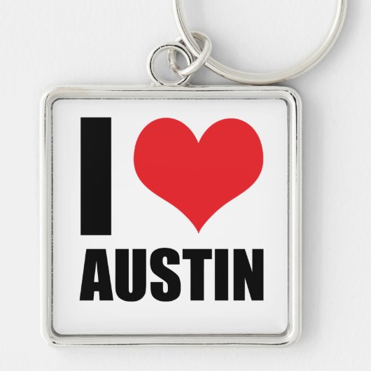 Porte-clés I Love Austin (Devant)