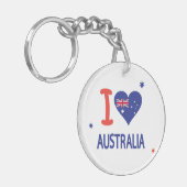 Porte-clés "I LOVE AUSTRALIA" Australia Day 26 janvier (Devant gauche)