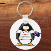 Porte-clés I Love Australia Penguin (Recto)