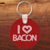 Porte-clés I Love Bacon (Recto)
