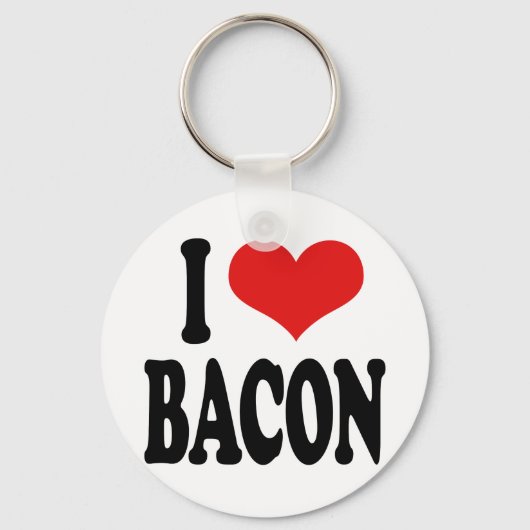 Porte-clés I Love Bacon (Recto)