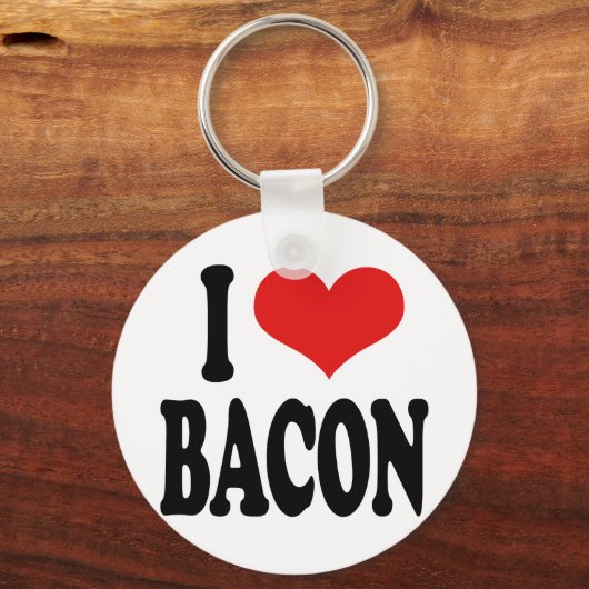 Porte-clés I Love Bacon (Recto)