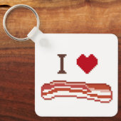 Porte-clés I Love Bacon (Recto)