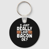Porte-clés I Love Bacon Bacon Lover (Recto)