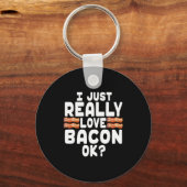 Porte-clés I Love Bacon Bacon Lover (Recto)