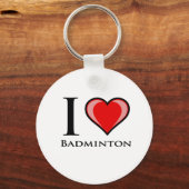 Porte-clés I Love Badminton (Recto)