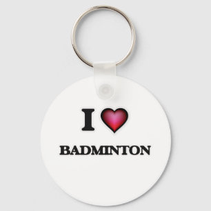 Porte-clés I Love Badminton