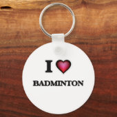 Porte-clés I Love Badminton (Recto)